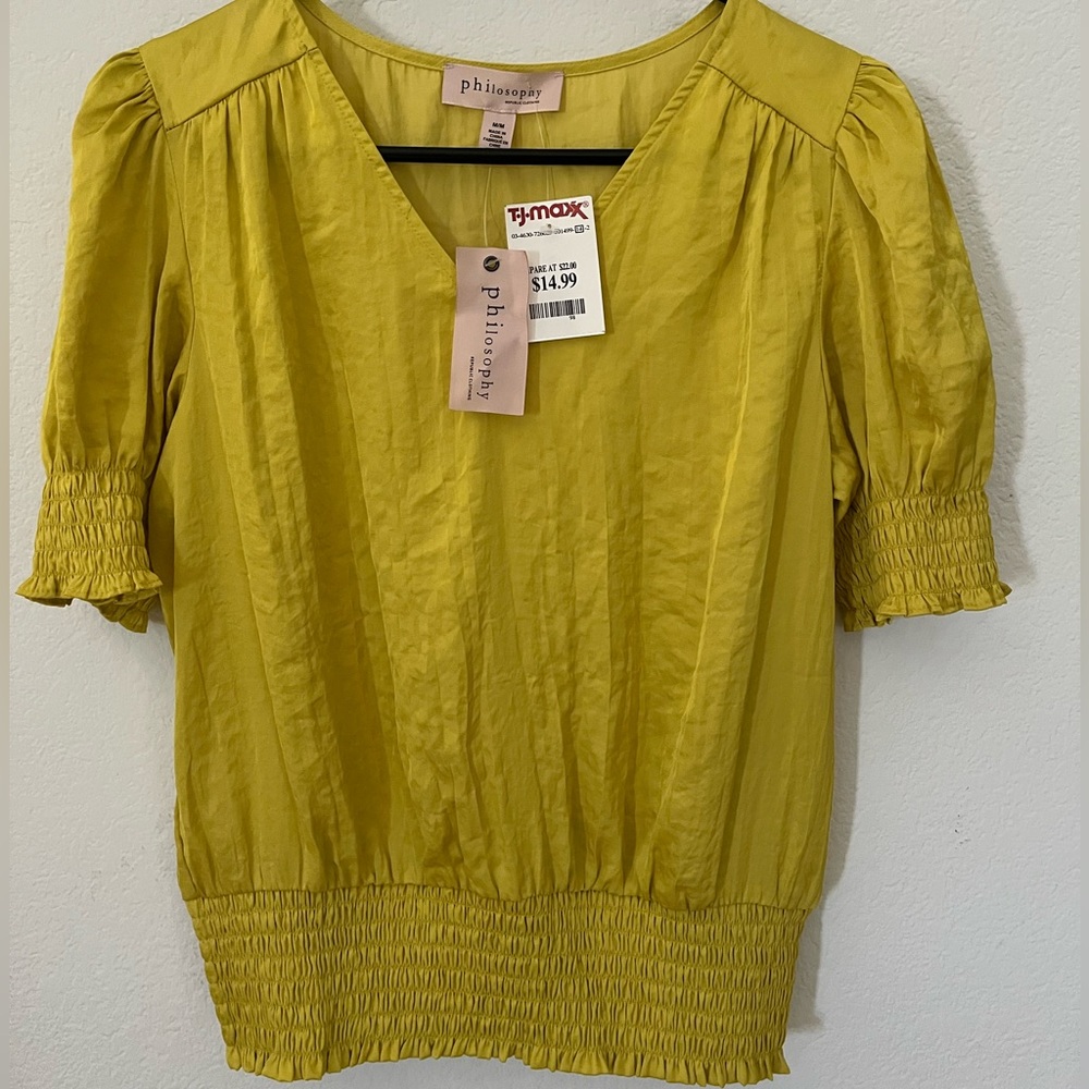 Philosophy Chartreuse Blouse